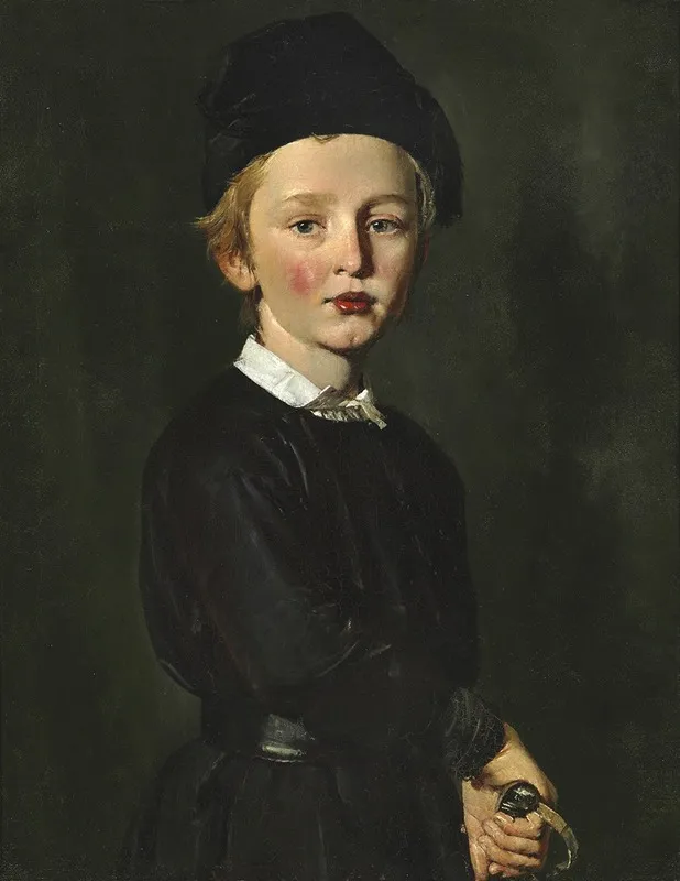 Portraet Af Kunstnerens Son Peter Wall Art by Christian Albrecht Jensen - High-Resolution Digital Print