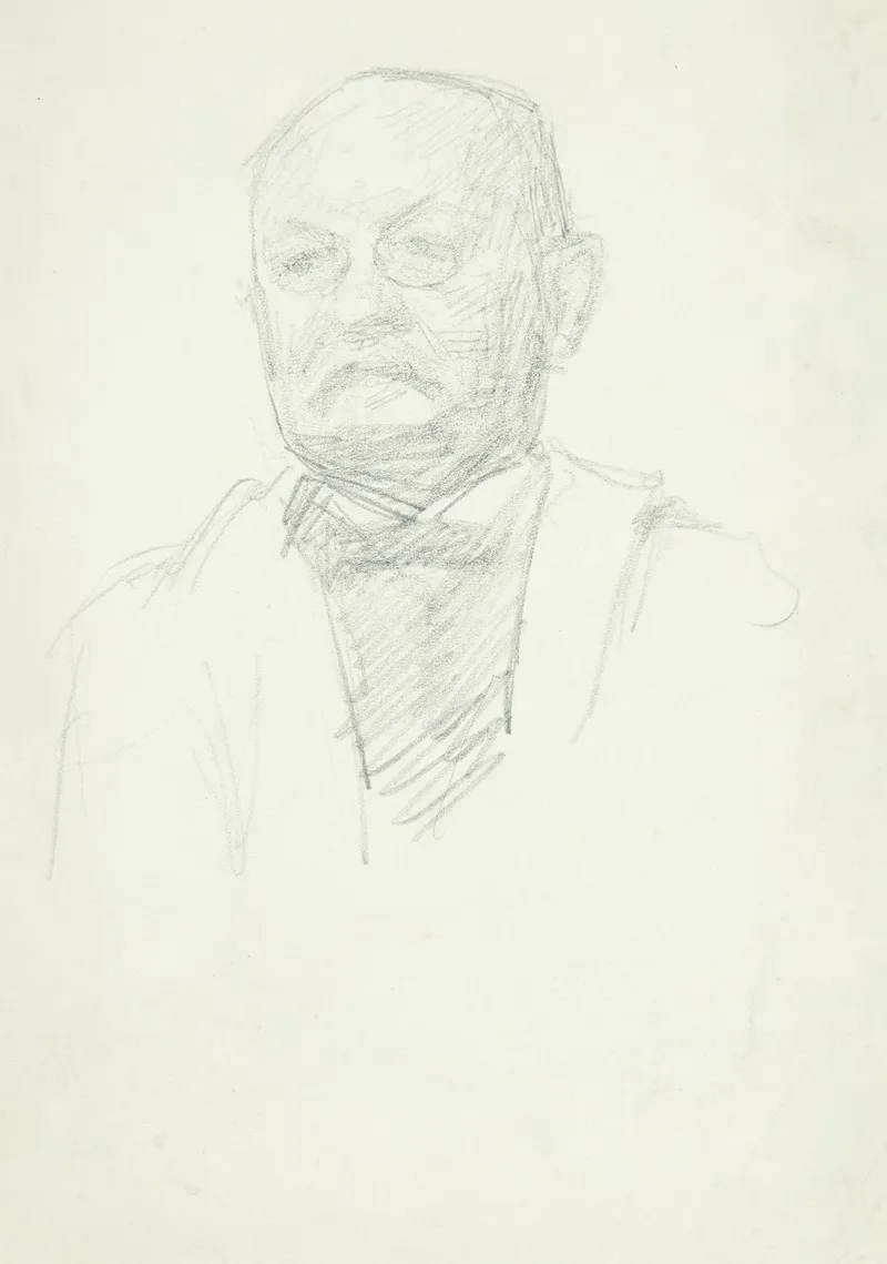 Portraet Af Maleren Kristian Zahrtman Brystbillede