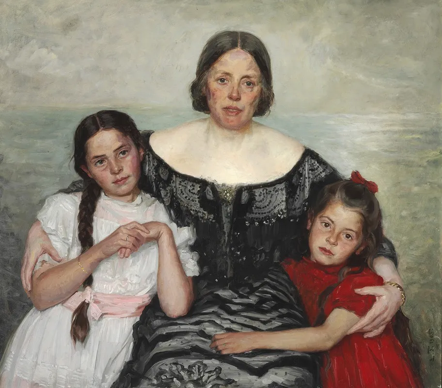 Portraetgruppe Frederikke Tuxen Med Yvonne Og Nina
