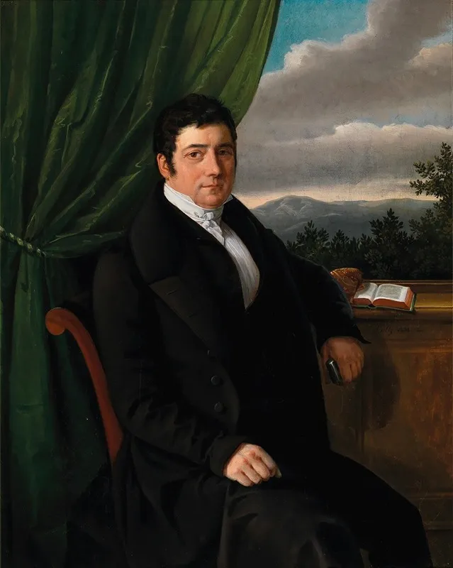 Portrait Burckhardt Bischoff 2 Wall Art by Heinrich Beltz - High-Resolution Digital Print