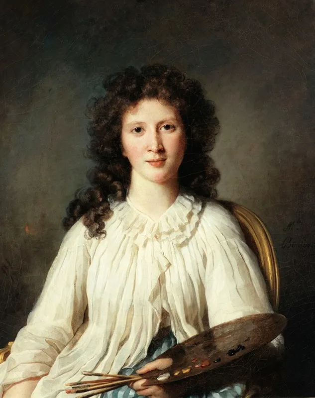 Portrait Dadelaide Binart Epouse Lenoir 1769 1832 Peintre Wall Art by Marie-Geneviève Bouliard - High-Resolution Digital Print