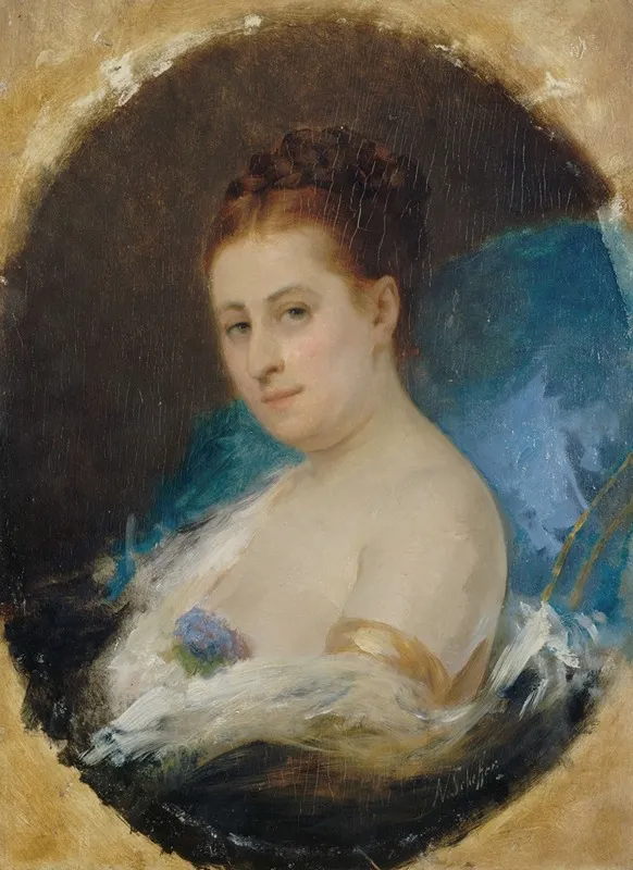 Portrait Dadelaide Ristori Wall Art by Ary-Arnold Scheffer - High-Resolution Digital Print