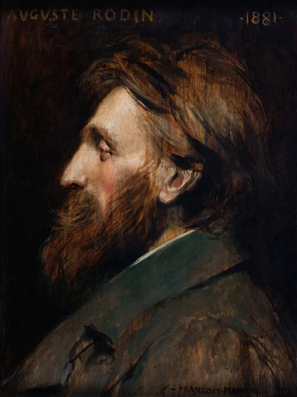 Portrait Dauguste Rodin Wall Art by François Flameng - High-Resolution Digital Print