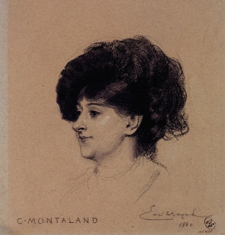Portrait De Celine Montaland Actrice Du Palais Royal