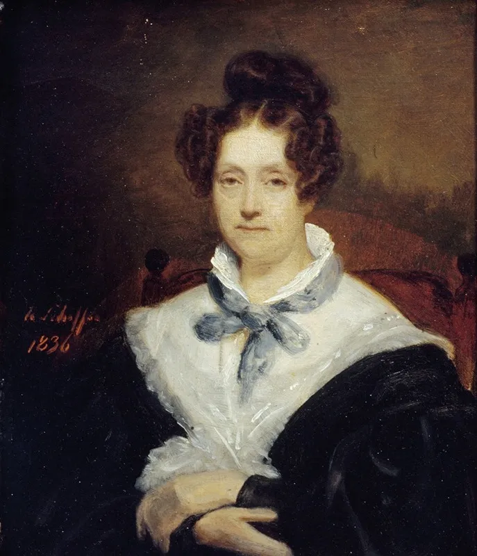 Portrait De Cornelia Scheffer Lamme Wall Art by Hendrik Scheffer - High-Resolution Digital Print