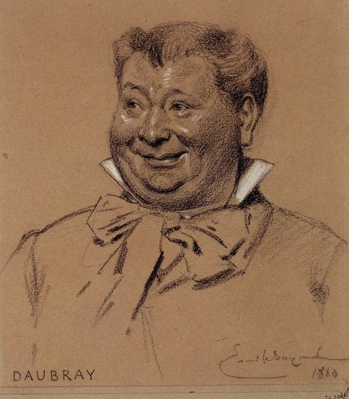 Portrait De Daubray Acteur Du Palais Royal
