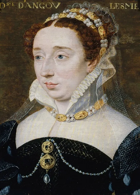 Portrait De Diane De France Duchesse Dangouleme 1538 1619 Fille Legitimee Dhenri Ii Wall Art by François Clouet - High-Resolution Digital Print