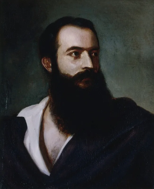 Portrait De Felice Orsini 1819 1858 Terroriste Wall Art by Louis Buchheister - High-Resolution Digital Print