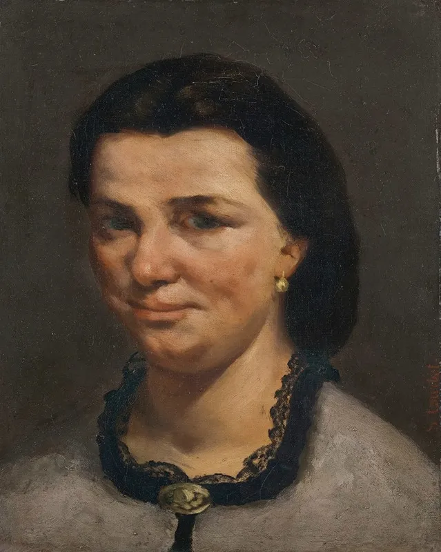 Portrait De Femme 12 Wall Art by Gustave Courbet - High-Resolution Digital Print