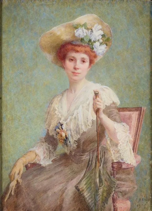 Portrait De Femme 23 Wall Art by Caroline Baily - High-Resolution Digital Print