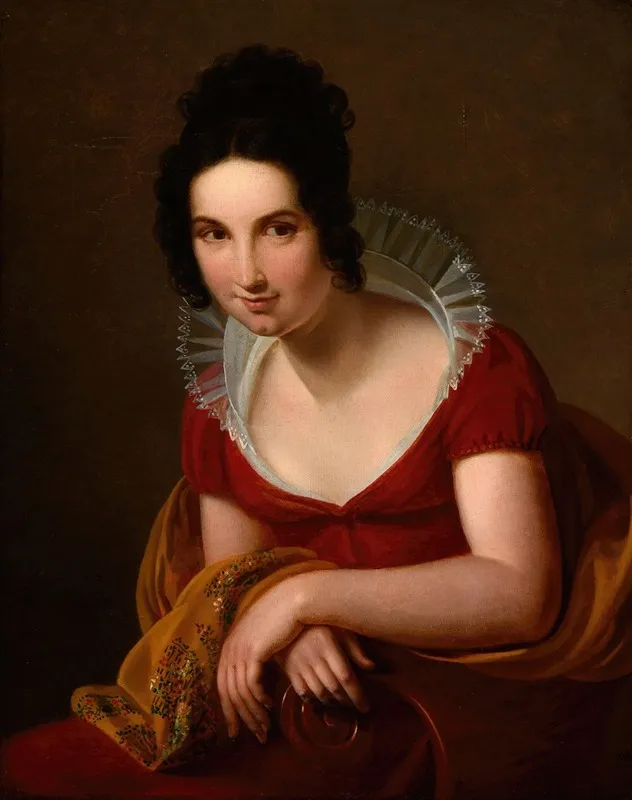 Portrait De Femme Anonyme 3 Wall Art by Louise Marie Jeanne Hersent - High-Resolution Digital Print
