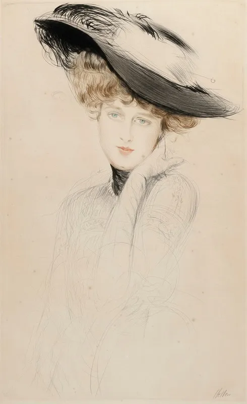 Portrait De Femme Au Chapeau