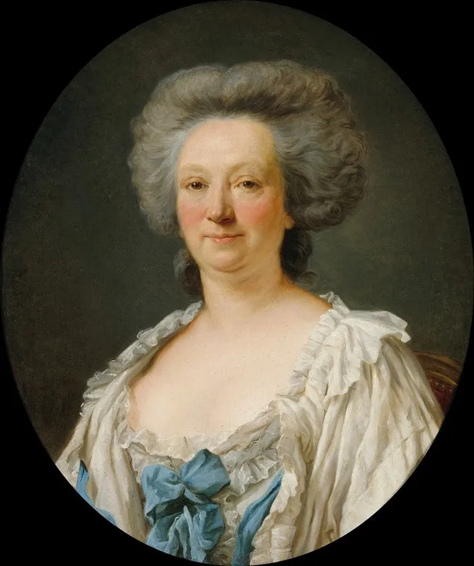 Portrait De Femme Autrefois Identifiee Comme Mme Geoffrin Wall Art by Jean-François Gilles Colson - High-Resolution Digital Print