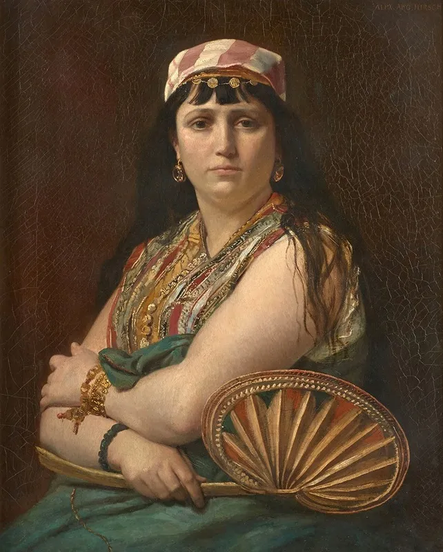Portrait De Femme En Orientale Wall Art by Auguste-Alexandre Hirsch - High-Resolution Digital Print