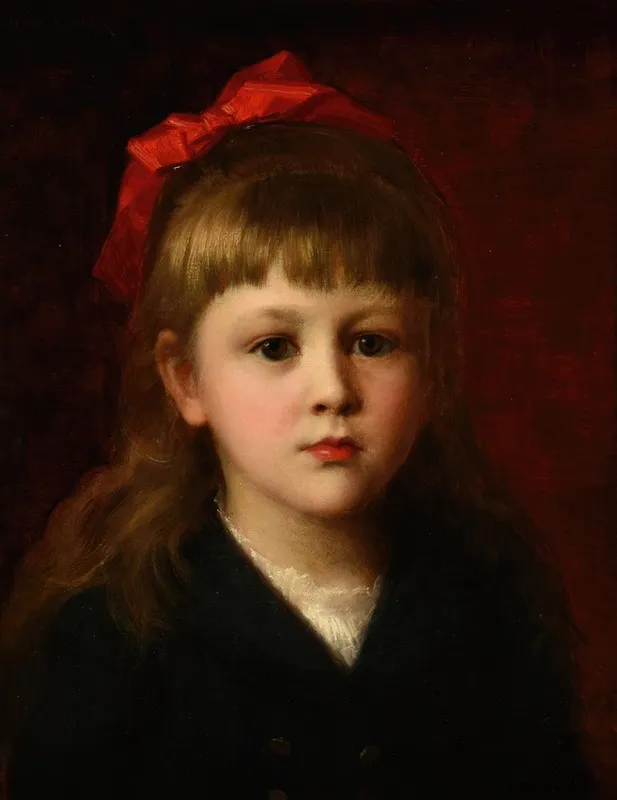 Portrait De Fillette 3 Wall Art by Jean Benner - High-Resolution Digital Print