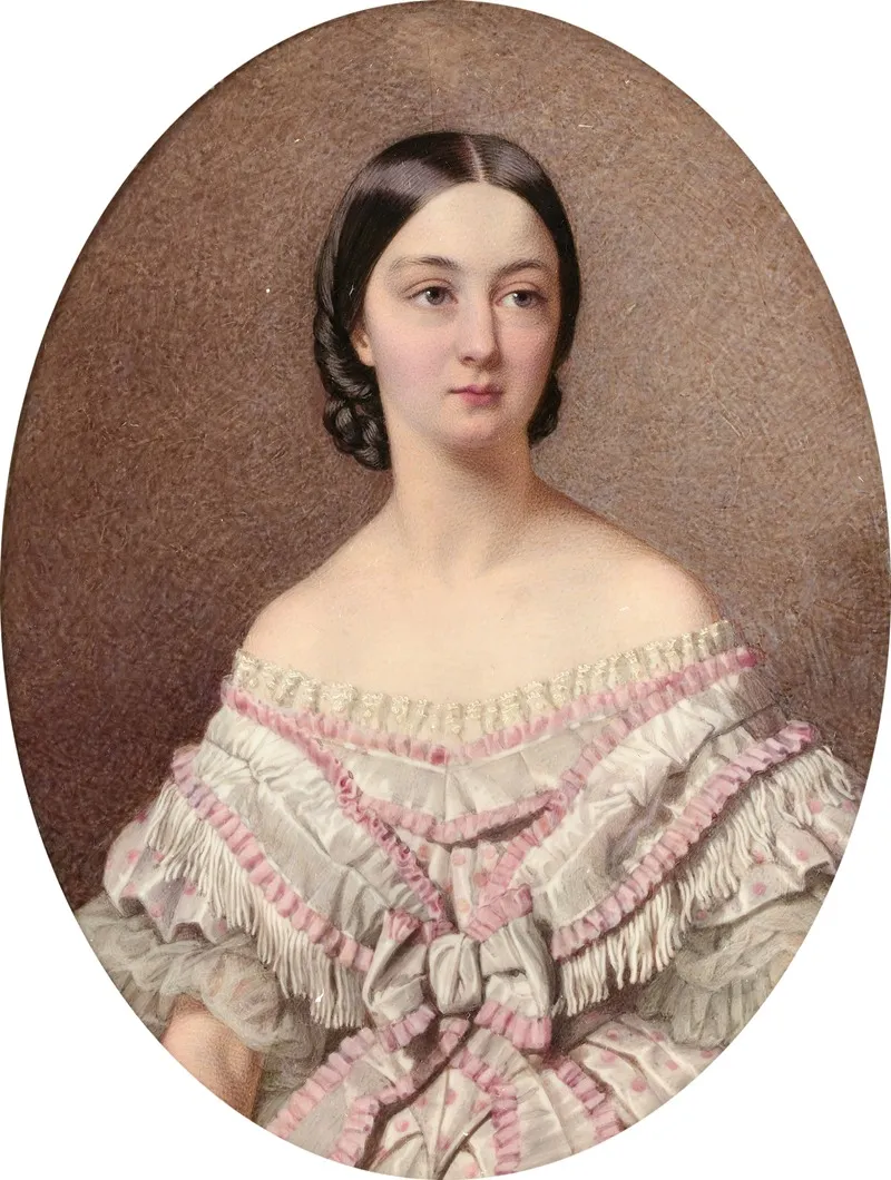 Portrait De Francoise De Bragance Princesse Du Bresil Wall Art by Eduardo De Lobo De Moira - High-Resolution Digital Print