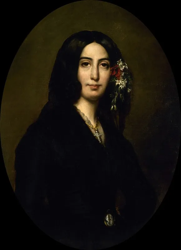 Portrait De George Sand 2 Wall Art by Auguste Charpentier - High-Resolution Digital Print