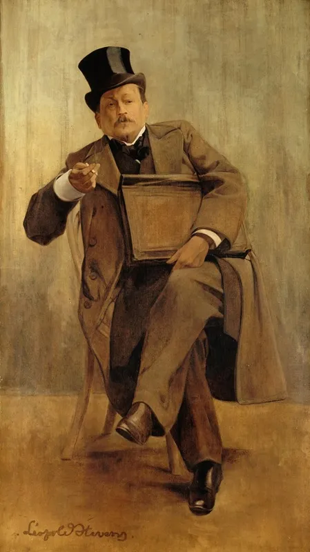 Portrait De Georges Courteline 1858 1929 Ecrivain Wall Art by Léopold Stevens - High-Resolution Digital Print