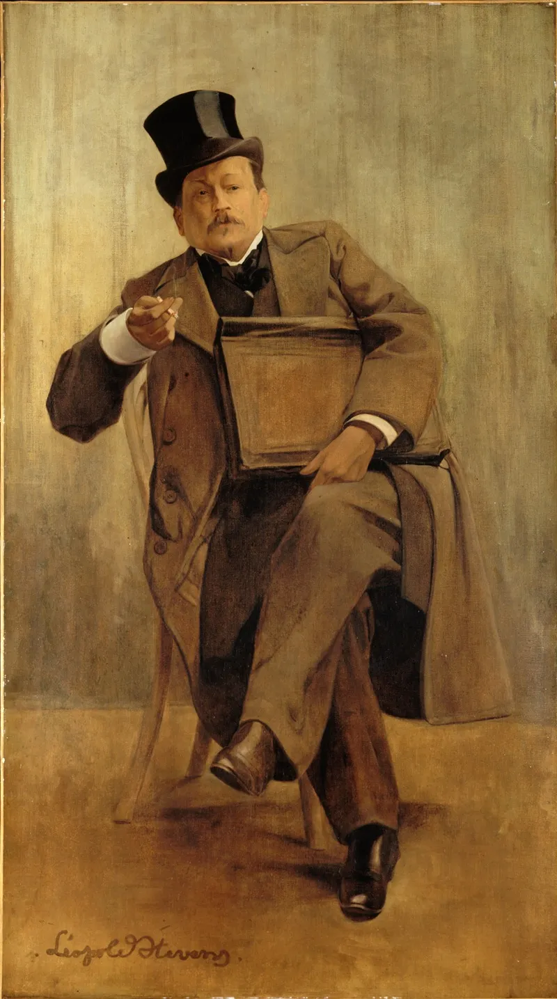 Portrait De Georges Courteline 1858 1929 Wall Art by Léopold Stevens - High-Resolution Digital Print