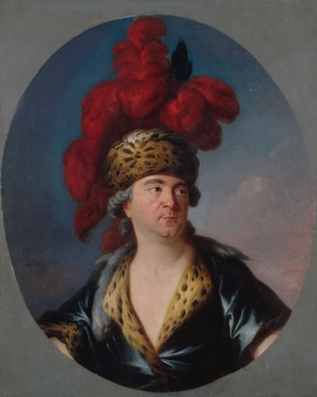 Portrait De Henri Louis Lekain 1728 1778 Dans Le Role De Gengis Khan De Lorphelin De La Chine Tragedie De Voltaire Wall Art by Simon-Bernard Lenoir - High-Resolution Digital Print