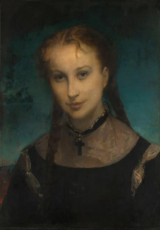 Portrait De La Comtesse De Monfort Wall Art by Gustave Ricard - High-Resolution Digital Print