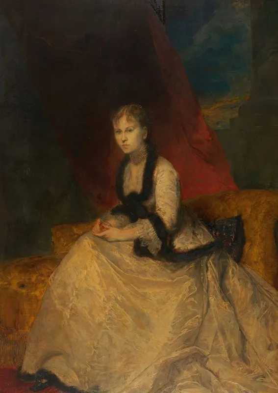 Portrait De La Marquise Landolfo Carcano Wall Art by Gustave Ricard - High-Resolution Digital Print