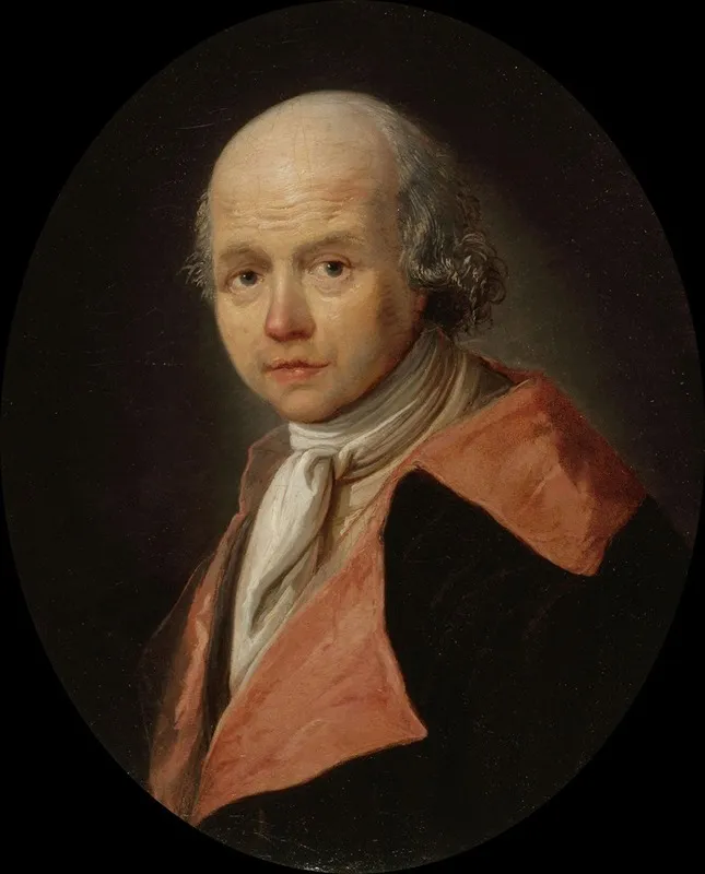 Portrait De Labbe Athanase Auger 1734 1792 Philologue Et Litterateur Wall Art by François Bonneville - High-Resolution Digital Print