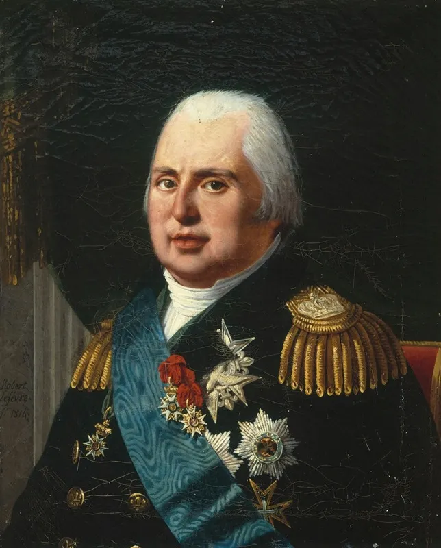 Portrait De Louis Xviii 1755 1824 Roi De France Wall Art by Robert Jacques François Lefèvre - High-Resolution Digital Print