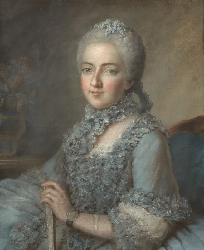 Portrait De Louise Marie De France 1737 1787 Fille De Louis Xv Dite Madame Louise Wall Art by Franz Bernhard Frey - High-Resolution Digital Print