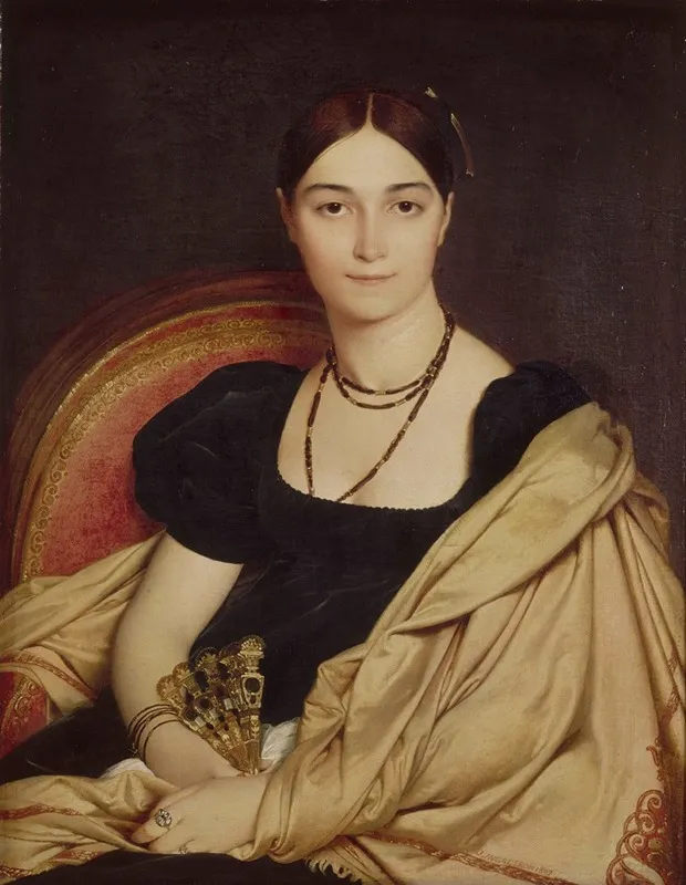 Portrait De Madame Duvaucey Wall Art by Jean Auguste Dominique Ingres - High-Resolution Digital Print