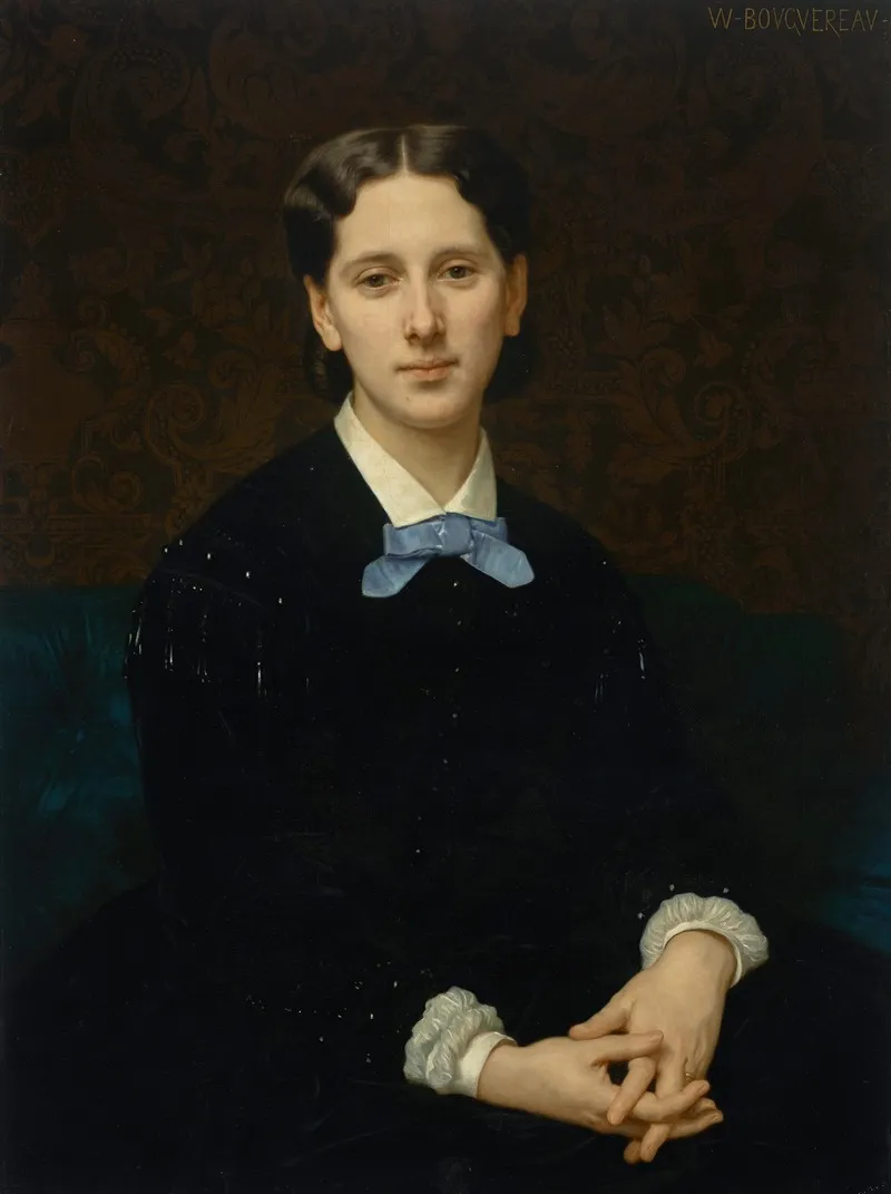 Portrait De Madame Hoskier 2 Wall Art by William Bouguereau - High-Resolution Digital Print