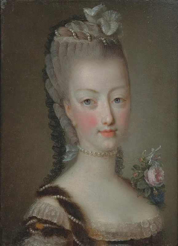 Portrait De Marie Antoinette A Lage De 19 Wall Art by Jean-Martial Frédou - High-Resolution Digital Print