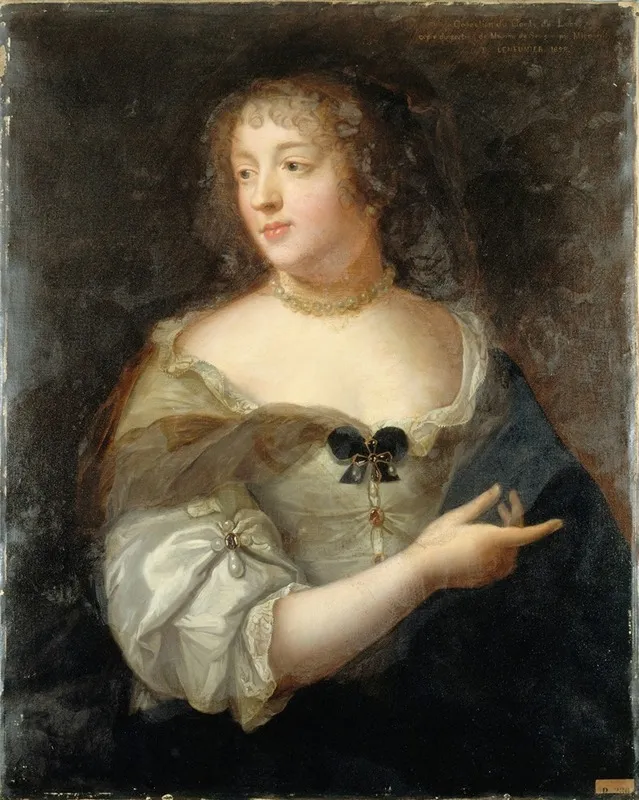 Portrait De Marie De Rabutin Chantal Marquise De Sevigne 1626 1696 Dapres Le Portrait De Claude Lefebvre Wall Art by Basile Lemeunier - High-Resolution Digital Print