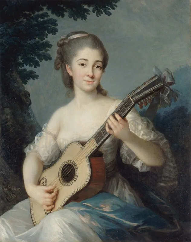 Portrait De Marie Louise Adelaide Jacquette De Robien Vicomtesse De Mirabeau