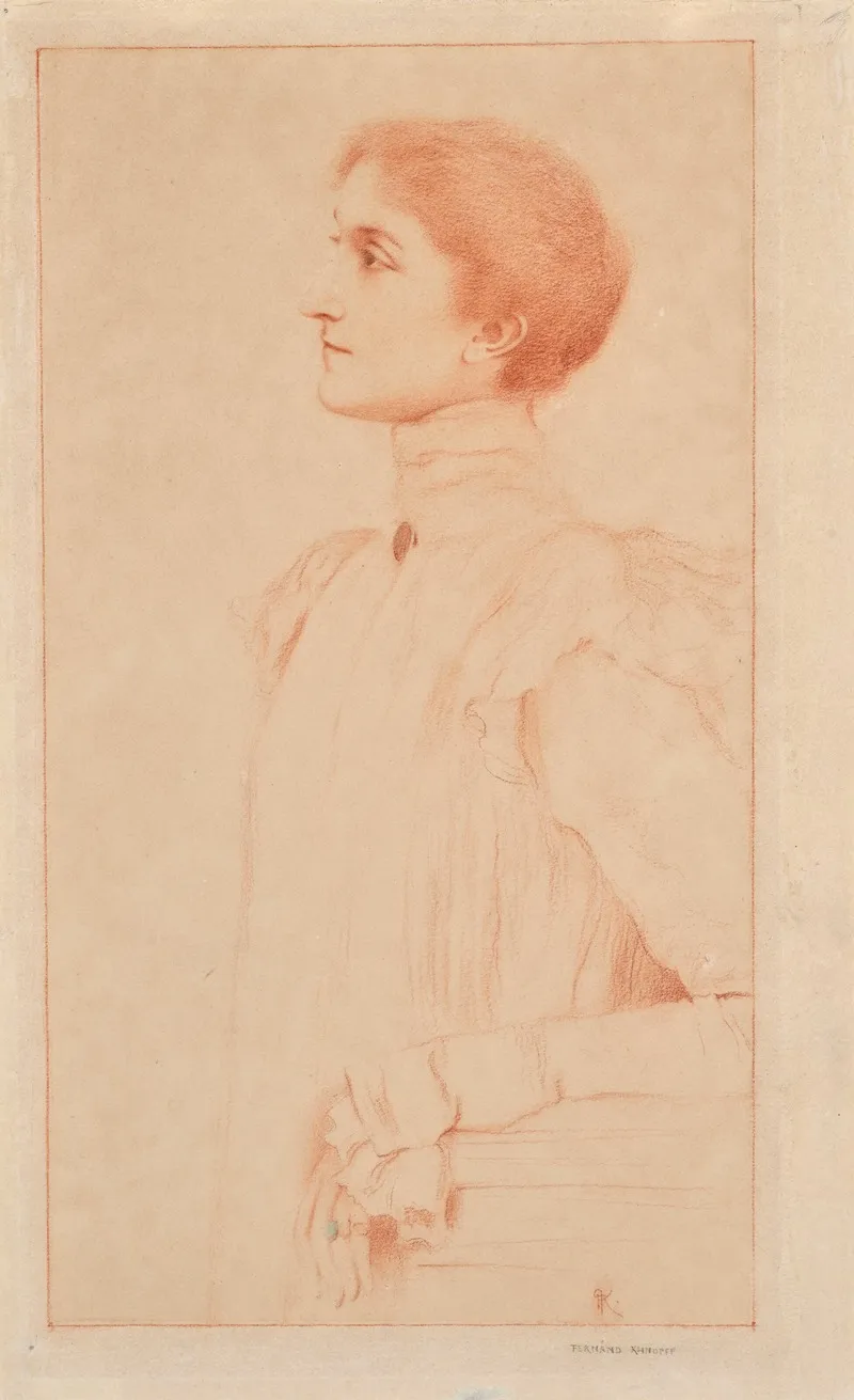 Portrait De Marie Verdussen En Buste De Profil