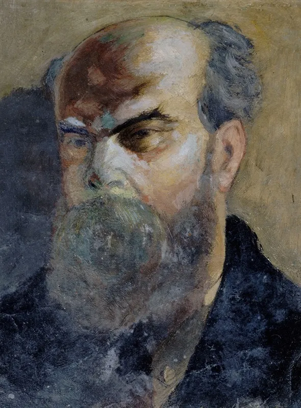 Portrait De Paul Verlaine 1844 1896 Poete Wall Art by Frédéric Auguste Cazals - High-Resolution Digital Print