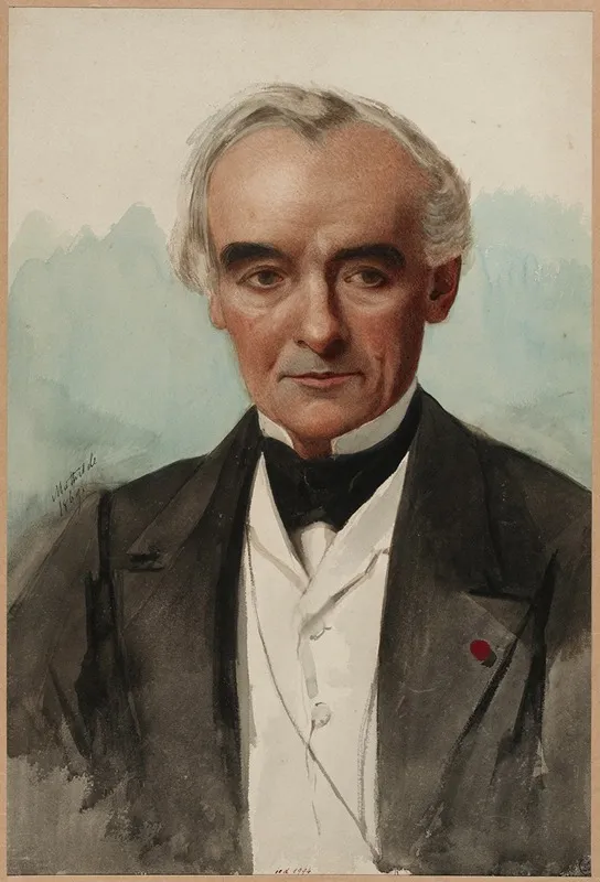 Portrait De Prosper Merimee Wall Art by Mathilde Bonaparte - High-Resolution Digital Print