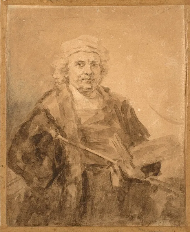 Portrait De Rembrandt A La Palette