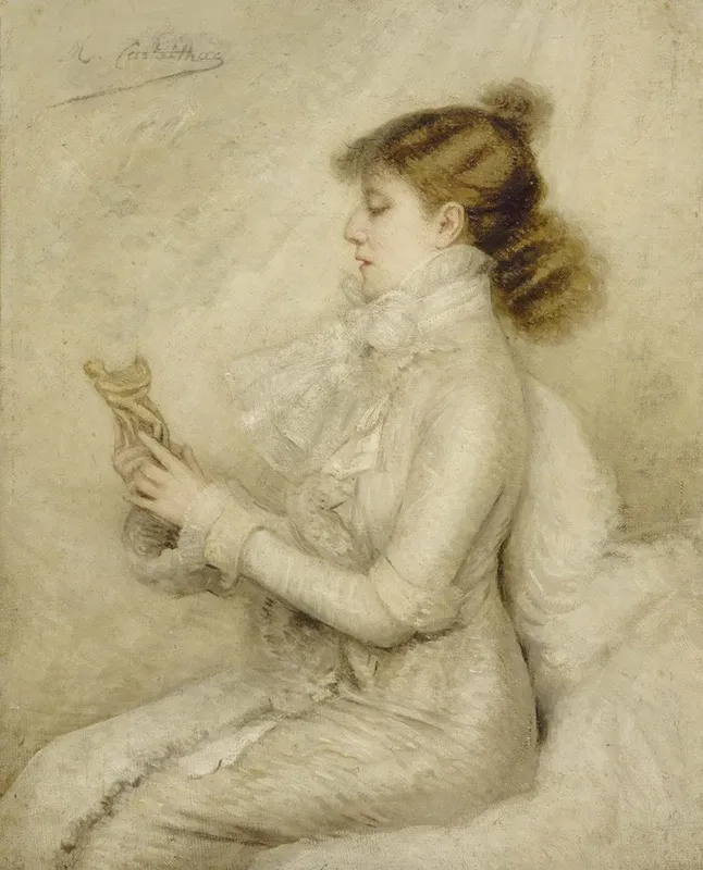 Portrait De Sarah Bernhardt 1844 1923 Artiste Dramatique Wall Art by Madeleine Cartailhac - High-Resolution Digital Print