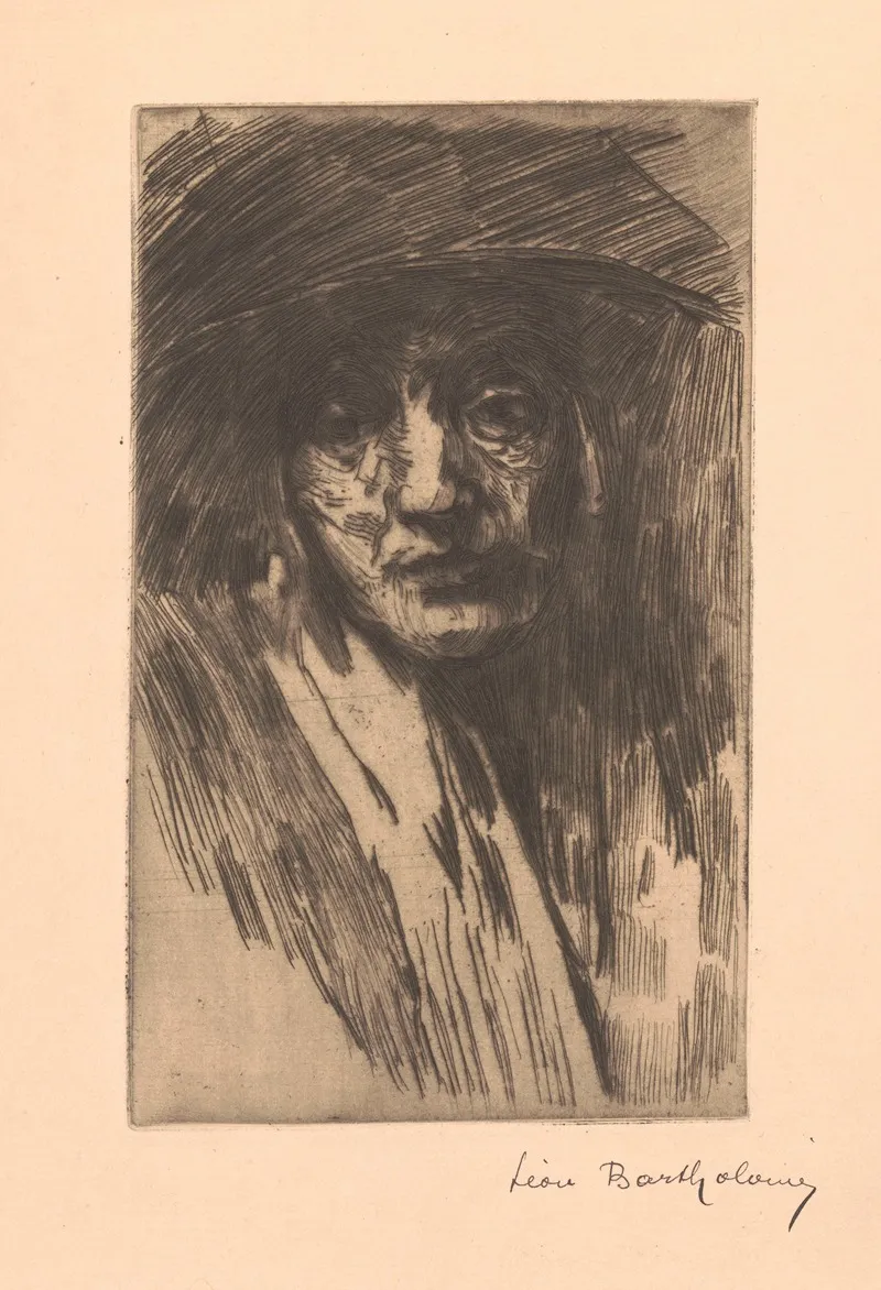 Portrait De Vieille Femme 2 Wall Art by Léon Bartholomé - High-Resolution Digital Print