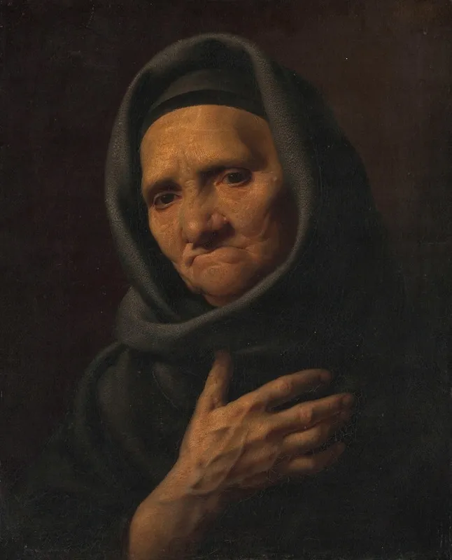 Portrait De Vieille Femme Wall Art by Féodor Pétrovitch Tchoumakoff - High-Resolution Digital Print