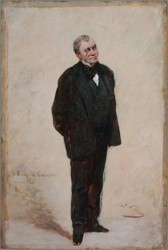 Portrait Demile De Girardin 1806 1881 Publiciste Et Homme Politique