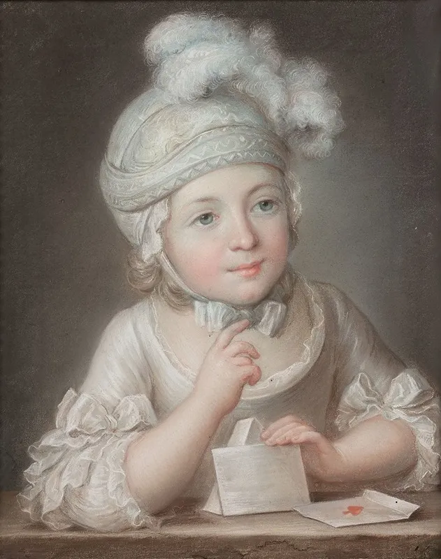 Portrait Denfant Au Chateau De Cartes Wall Art by Jean-Martial Frédou - High-Resolution Digital Print