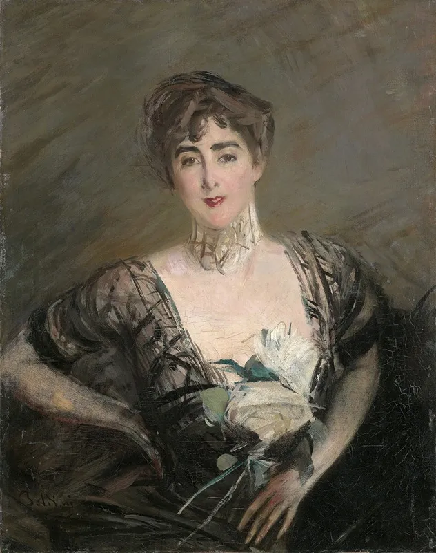 Portrait Der Josefina Alvear De Errazuriz Wall Art by Giovanni Boldini - High-Resolution Digital Print