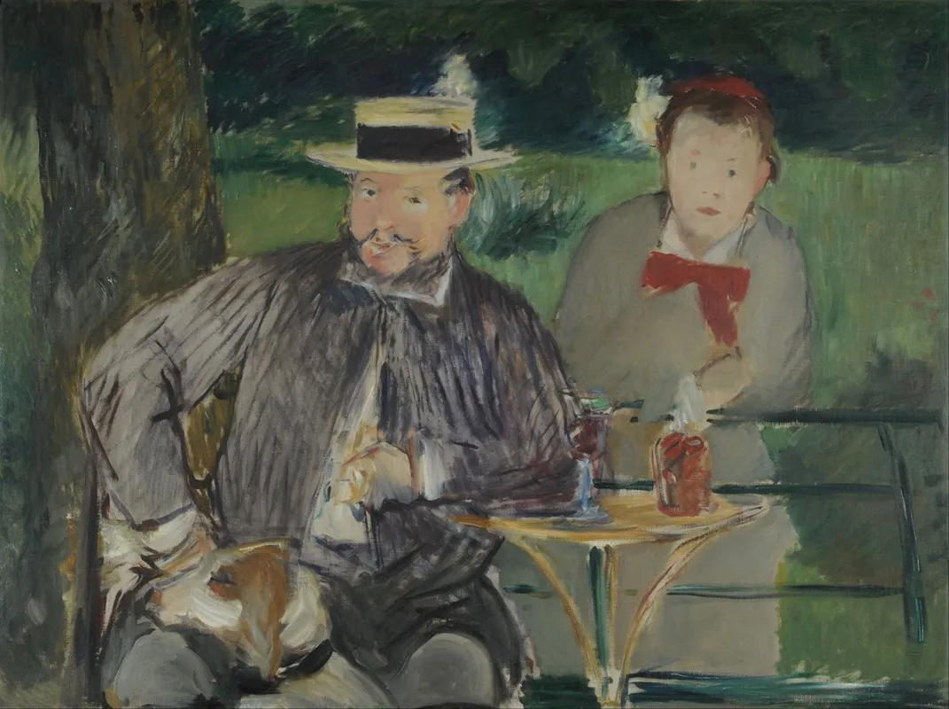 Portrait Dernest Hoschede Et Sa Fille Marthe