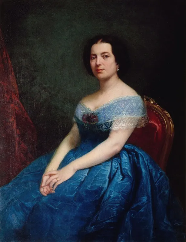 Portrait Dernesta Grisi 1819 1895 Chanteuse Wall Art by Charles Bonnegrâce - High-Resolution Digital Print
