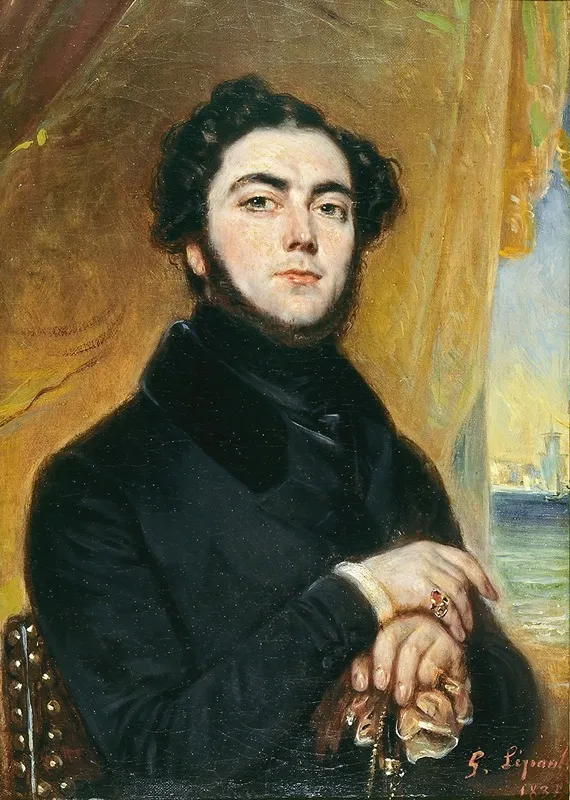 Portrait Deugene Sue 1804 1857 Romancier Wall Art by François-Gabriel-Guillaume Lépaulle - High-Resolution Digital Print