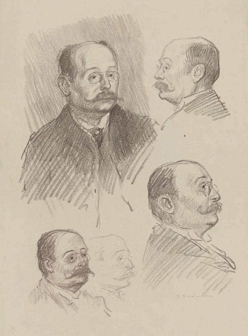 Portrait Dhomme A Binocles