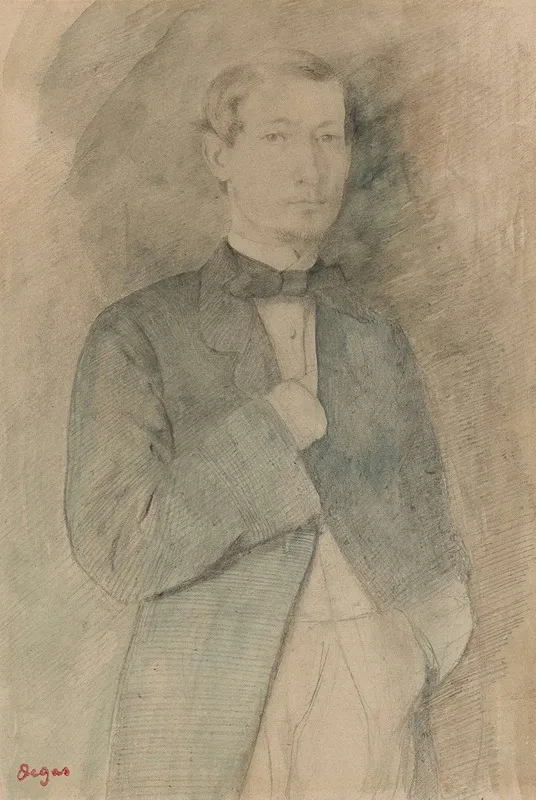 Portrait Dhomme Adelchi Morbilli Wall Art by Edgar Degas - High-Resolution Digital Print