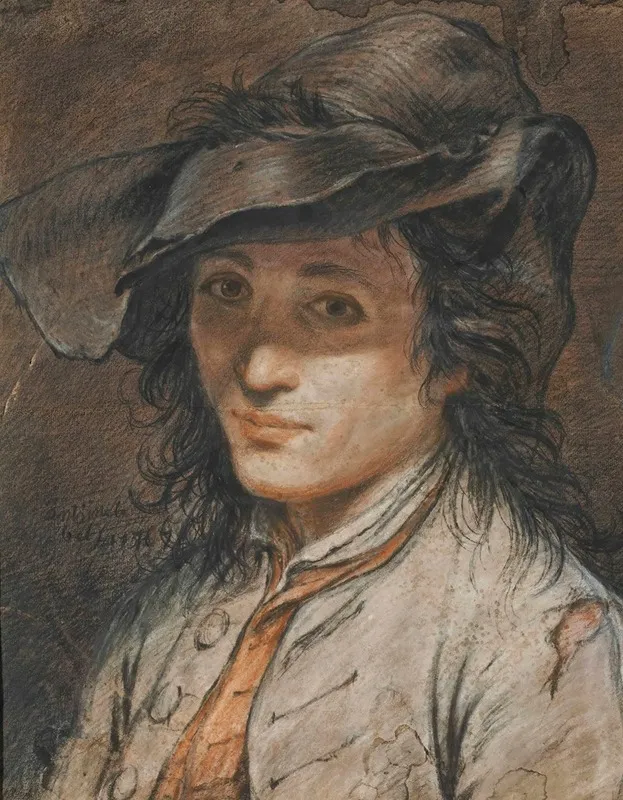 Portrait Dhomme Au Chapeau Wall Art by Antoine Lebel - High-Resolution Digital Print